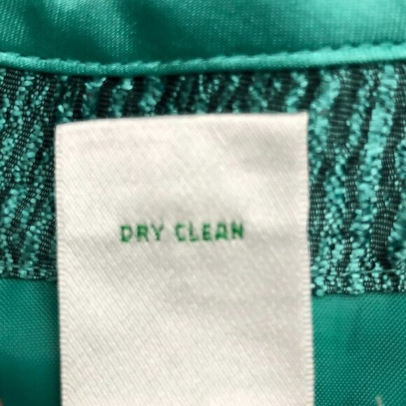 laura ASHLEY Seafoam Green Zip Front Formal Mandarin Collar Jacket - Size PM - Picture 6 of 6